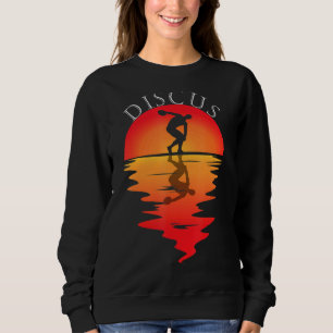 Discus wirbeln Vintage Sonnenuntergangsdiskus Thro Sweatshirt