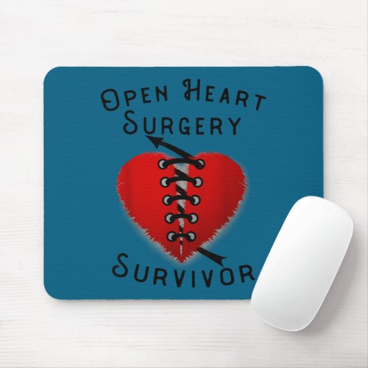 Disease Awareness Open Heart Surgery Survivor Ed H Mousepad (Mit Mouse)