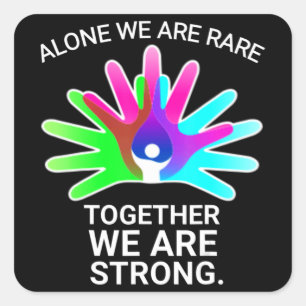 Disease Day 2022 - Seltene Disease Awareness T-S Quadratischer Aufkleber