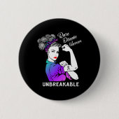 Disease Warrior Unbreakable T-Shirt Awareness Button (Vorderseite)