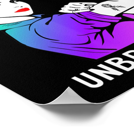 Disease Warrior Unbreakable T-Shirt Awareness Poster (Ecke)