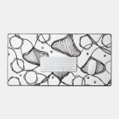 Diseño de abstracto de hojas en el viento schreibtischunterlage (Tastatur & Maus)