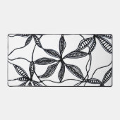 Diseño de flores abstractas en blanco y negro schreibtischunterlage (Vorderseite)