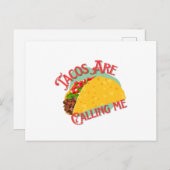 Diseño De Gastronomía Mexicana De Taco Postkarte (Vorne/Hinten)