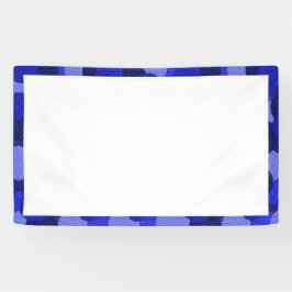 Diseño de pinceladas en colores azul marino banner