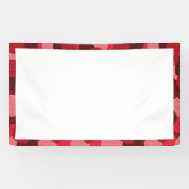 Diseño de pinceladas en colores rojo banner