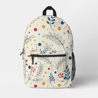 Diseño floral bedruckter rucksack