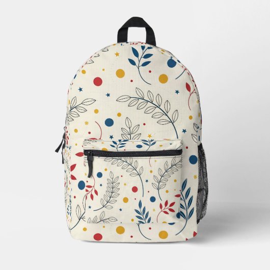 Diseño floral bedruckter rucksack (Vorderseite)