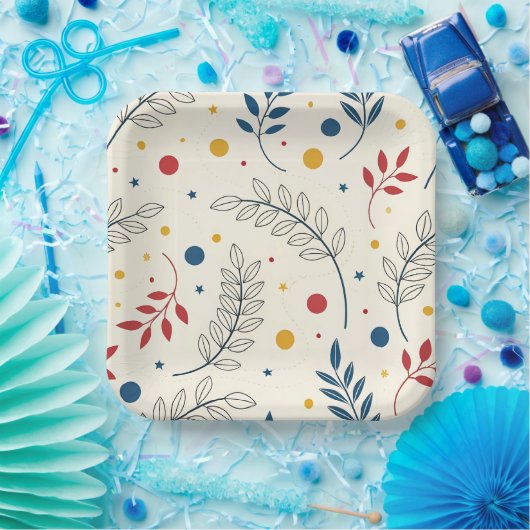 Diseño floral pappteller (Party)