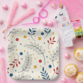 Diseño floral pappteller (Party)