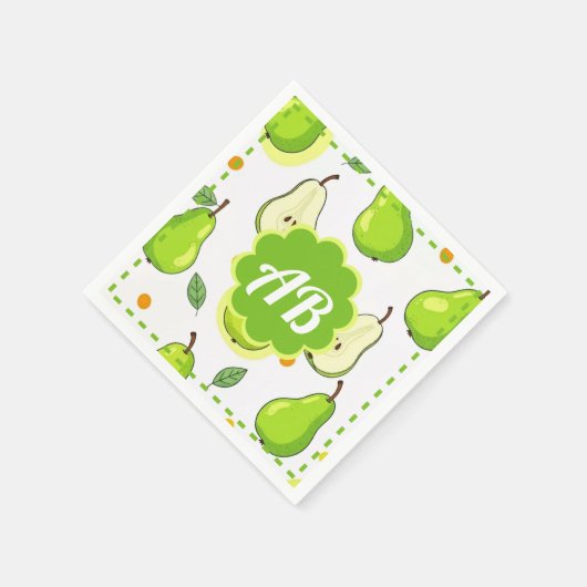 diseño peras serviette (Ecke)