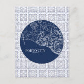 Diseño personalizado de mapa de la ciudad de Porto Postkarte (Vorderseite)