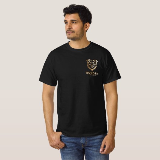 Diseño Premium de Border Collie en Dorado T-Shirt (Vorne ganz)
