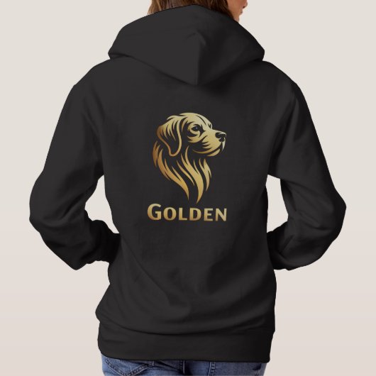 Diseño Premium de Golden en Dorado Hoodie (Rückseite)