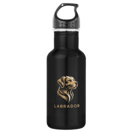 Diseño Premium de Labrador en Dorado Edelstahlflasche