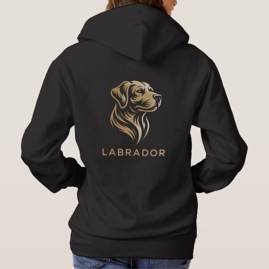 Diseño Premium de Labrador en Dorado Hoodie (Rückseite)
