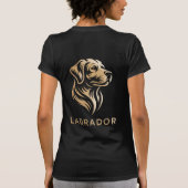 Diseño Premium de Labrador en Dorado T-Shirt (Rückseite)