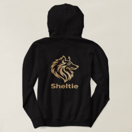 Diseño Premium de Sheltie en Dorado Hoodie