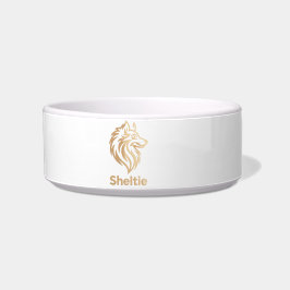 Diseño Premium de Sheltie en Dorado Napf