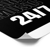 Diseño techno trance EDM para fans del beat. Poster (Ecke)