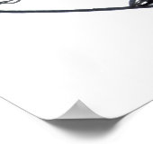 Diseño zen abstracto de hojas blanco y negro poster (Ecke)