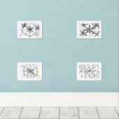 Diseños abstractos zen de flores bilderwand sets (Holzboden)