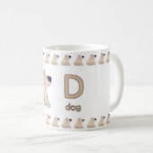 DisforDog–FunAlphabetCupDesign Kaffeetasse (VorderseiteRechts)