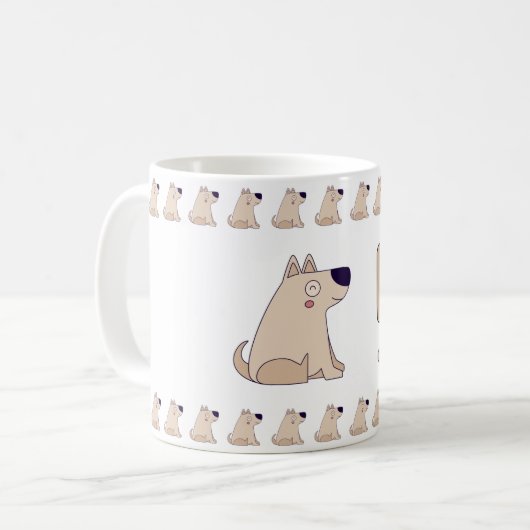 DisforDog–FunAlphabetCupDesign Kaffeetasse (Vorderseite Links)