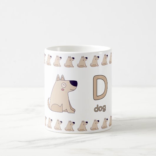 DisforDog–FunAlphabetCupDesign Kaffeetasse (Mittel)