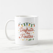 Disfruta las Fiestas 🎄 | Colorful Christmas Light Kaffeetasse (Links)