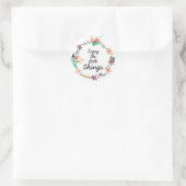 disfruta las pequeñas cosas runder aufkleber (Tasche)