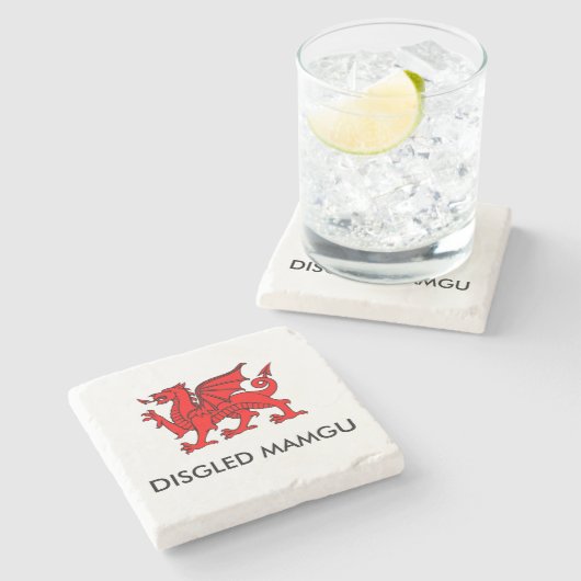 Disgled Mamgu: Der Cuppa Südwaliser der Großmutter Steinuntersetzer (Seitenansicht)