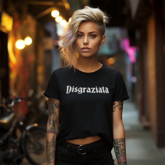 Disgraziata Black T-Shirt - Italienischer Spaß und