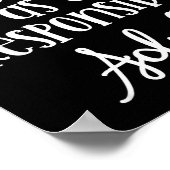 Disguised As A Resnsible Adult, Funny Quotes Poster (Ecke)