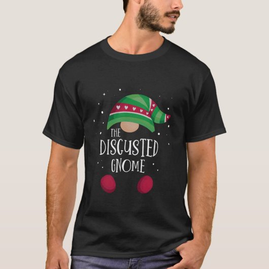 Disgusted Gnome Family Matching Christmas Pajamas T-Shirt (Vorderseite)