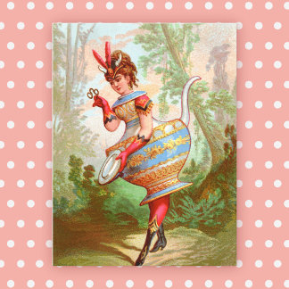 Dish Darlings Pottery Queen Postcard Postkarte