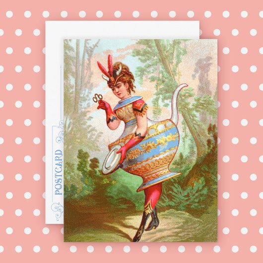 Dish Darlings Pottery Queen Postcard Postkarte