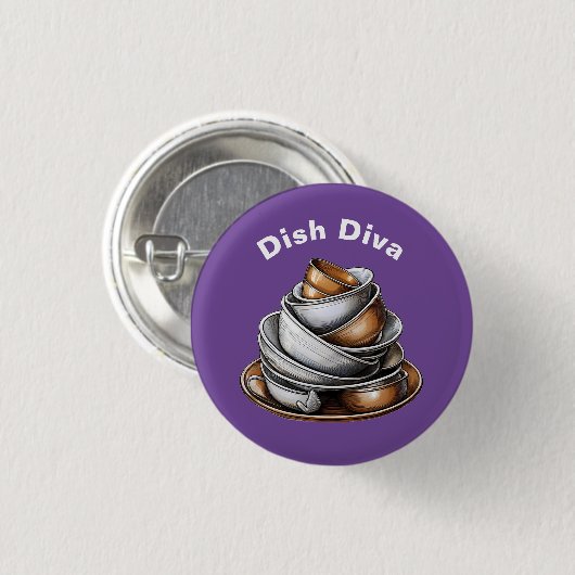 Dish Diva Button (Vorne & Hinten)