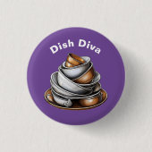 Dish Diva Button (Vorderseite)