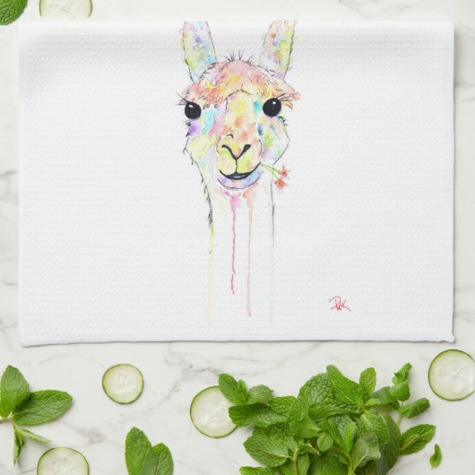 Dish towel Llama Geschirrtuch (Gefaltet)