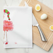 dish towel with flamingo geschirrtuch (Viertel Falte)