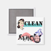 Dish Washer Magnet Finger Wag Dirty vs Wink Clean (Vorderseite/Rückseite)