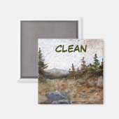 Dish Washer Status Magnet (Vorderseite/Rückseite)