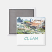 Dish Washer Status Magnet (Vorderseite/Rückseite)
