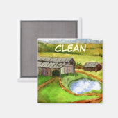 Dish Washer Status Magnet (Vorderseite/Rückseite)