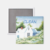 Dish Washer Status Magnet (Vorderseite/Rückseite)
