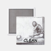 Dish Washer Status Magnet (Vorderseite/Rückseite)