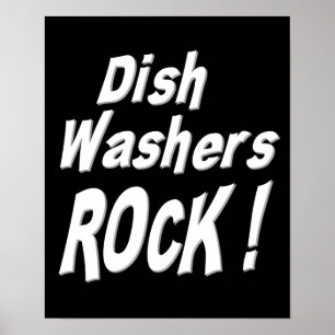 Dish Washers Rock! Poster Print