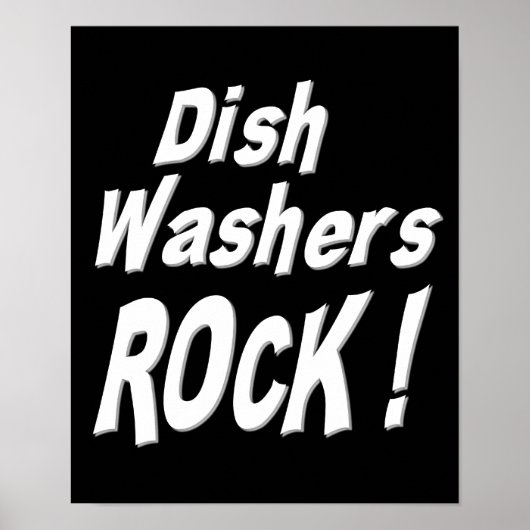 Dish Washers Rock! Poster Print (Vorne)