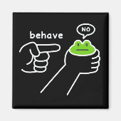 Dishonest Frog Frog Meme Behave No Cartoon  Magnet (Vorne)